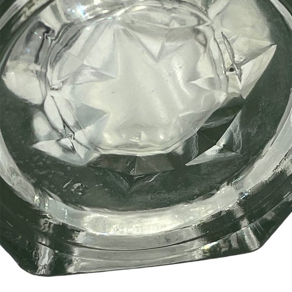 Vintage Hoosier Glass, Clear Glass Vase, Six Sided, Hexagon, Flared - Picture 6 of 8